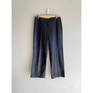 y2k carlisle mid rise leather cropped pants